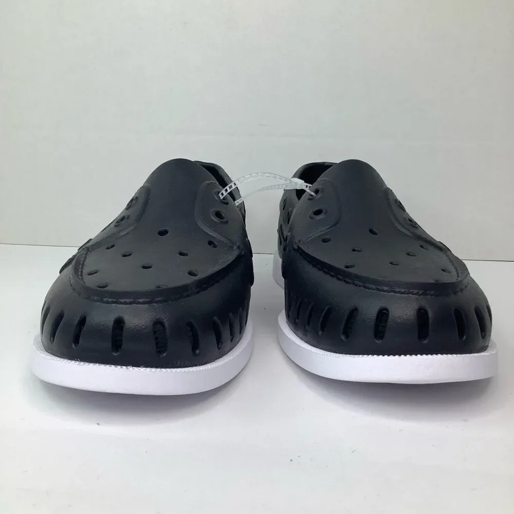 NWOT! Sperry Float Boat Black/White Rubber Women’s Slip On Shoes Sz 9M